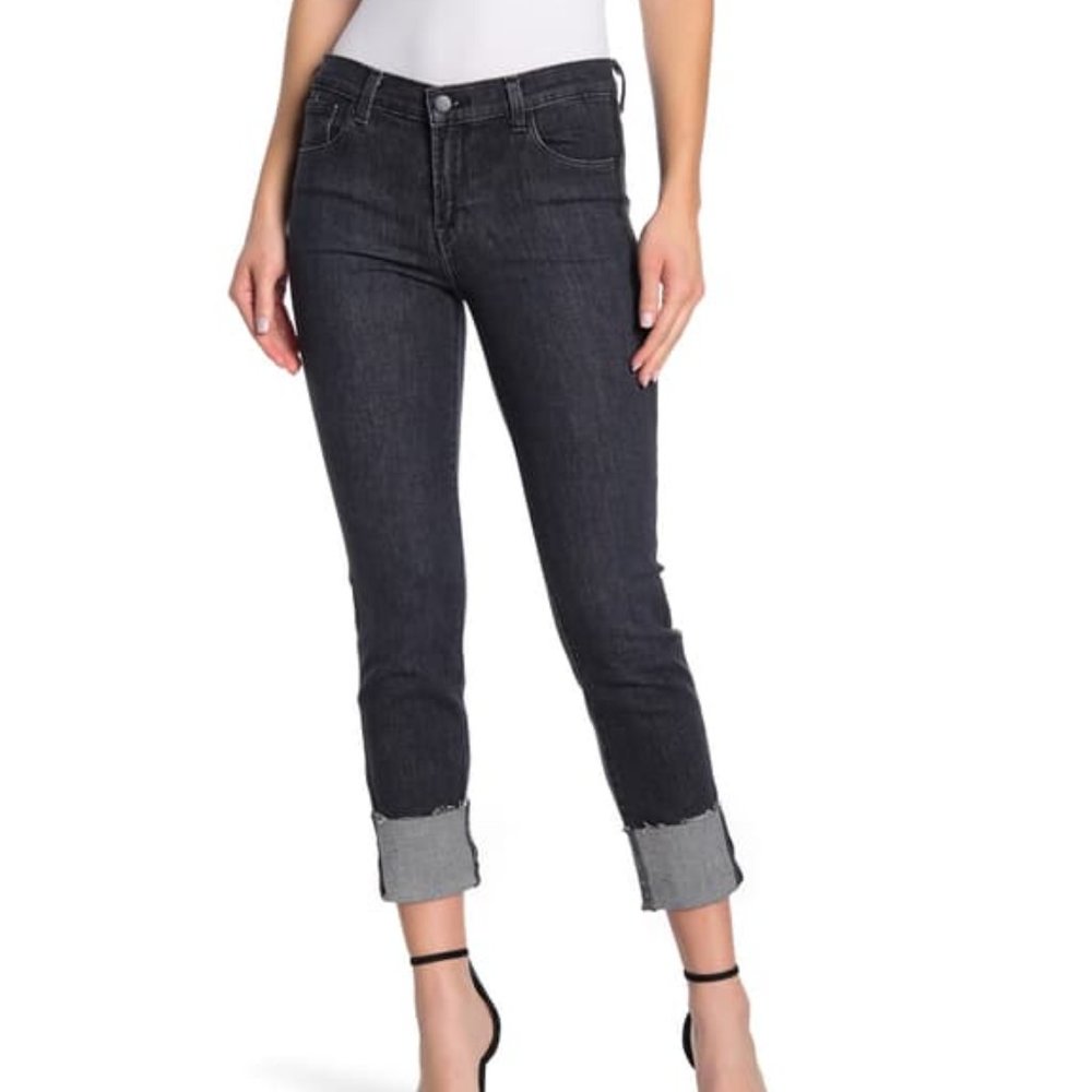 J BRAND MAUDE Black Slim Jeans Size 28
